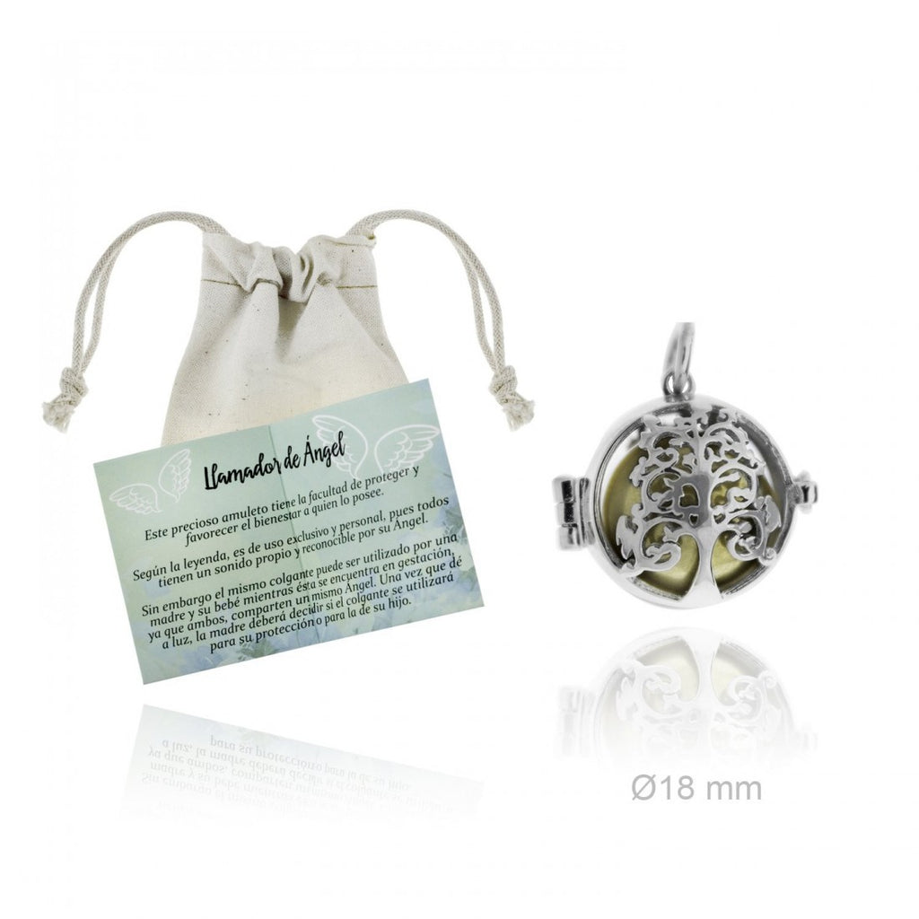 LLAMADOR DE ÁNGEL | Plata de Ley y Protección Colgante para Mujer