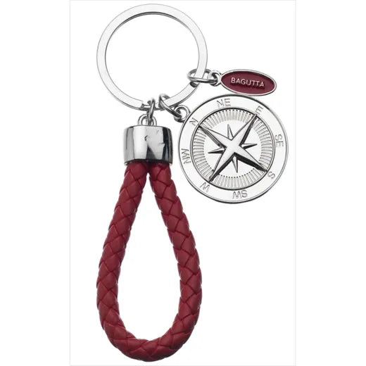 Llavero para Hombre Marinero Cuero y Acero 2179RO Rosado Viento