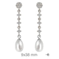 Pendientes para Mujer Plata FIESTA Perlas Boda