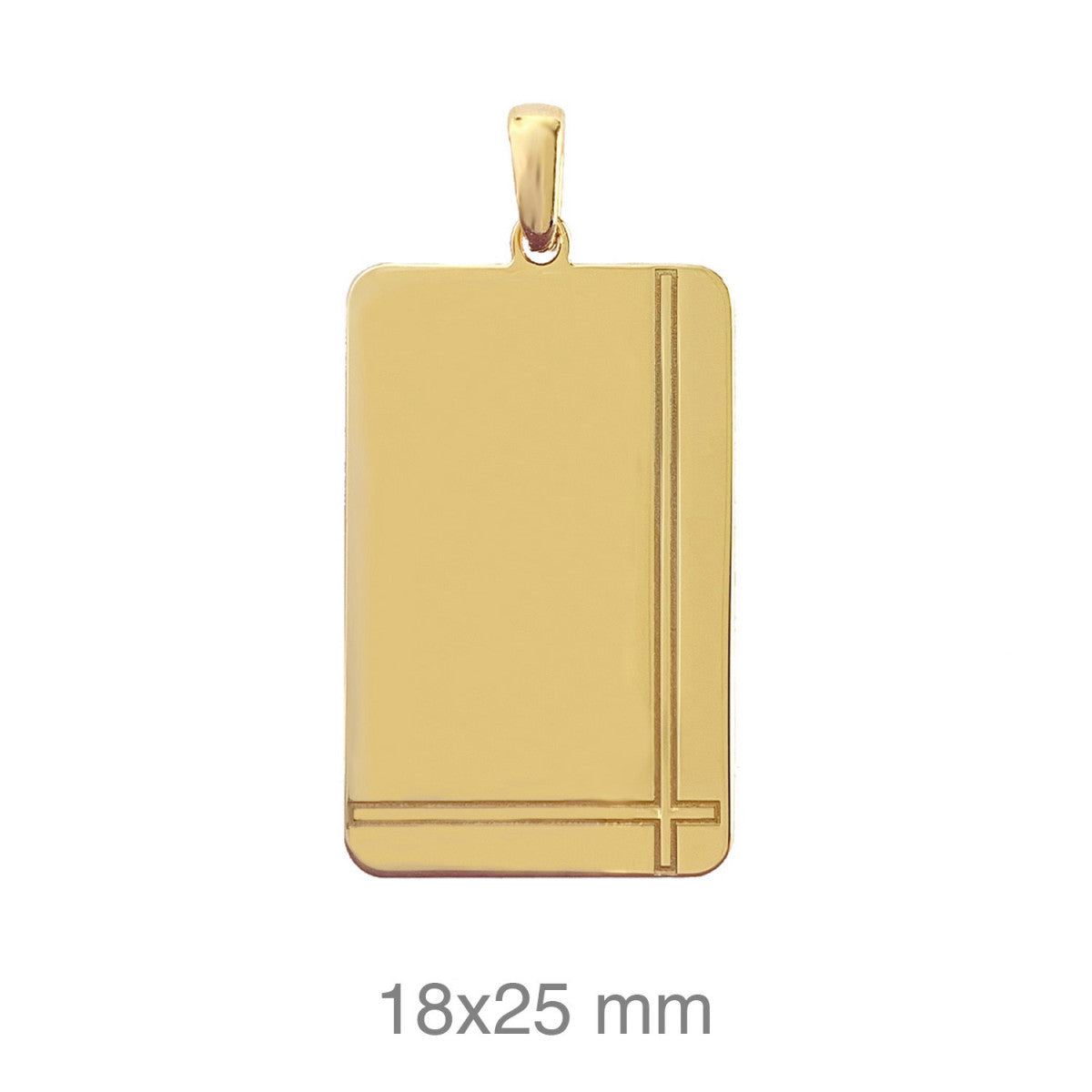 Colgante Placa de Plata Dorada Personalizable Unisex