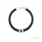 Pulsera Cuero Plata PERSONALIZADA para Hombre y para Mujer Otros Regalos Ocasiones Especiales