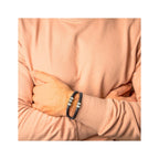 Pulsera Cuero Plata PERSONALIZADA para Hombre y para Mujer Otros Regalos Ocasiones Especiales