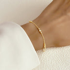 Pulsera para Niña en Plata Bañada en Oro y Circonitas Comunión