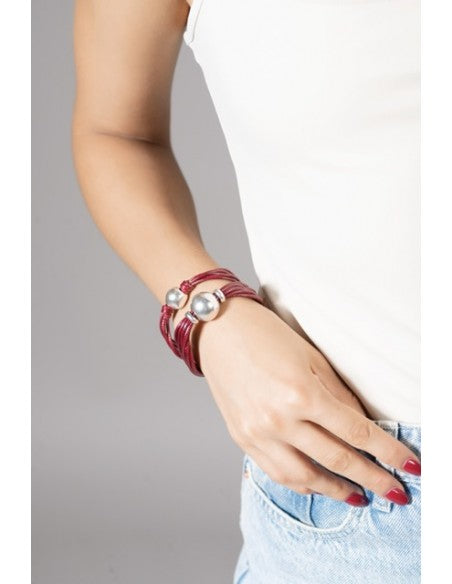 Pulsera para Mujer Titania Acero y Vidrio Murano Ciclón