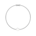 Pulsera Infinity Trébol Acero 316L con Charm de la Suerte