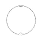 Pulsera Infinity Trébol Acero 316L con Charm de la Suerte