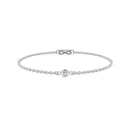 pulsera Infinity con Diamante Lab-grown 2 mm y Acero