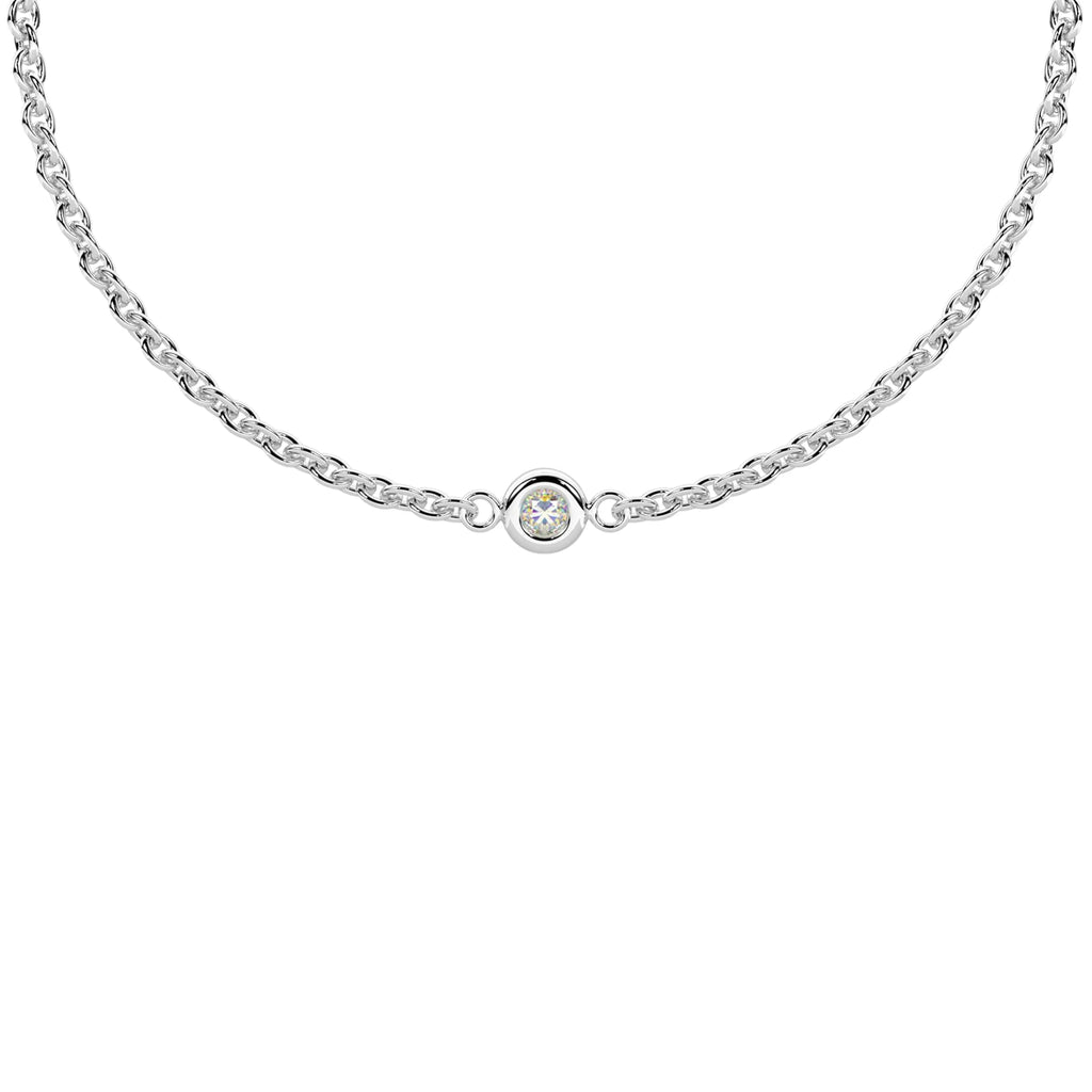 pulsera Infinity con Diamante Lab-grown 2 mm y Acero