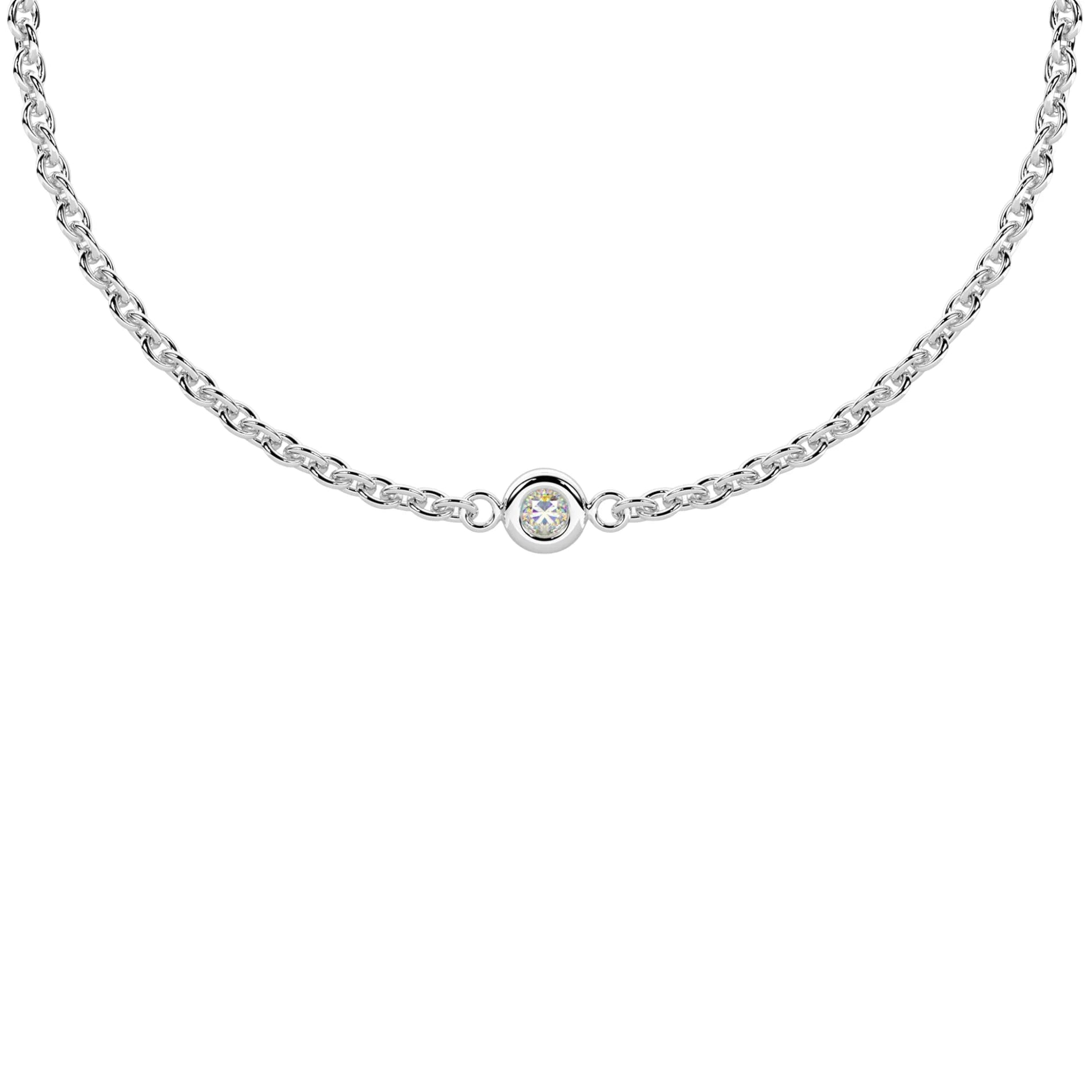 pulsera Infinity con Diamante Lab-grown 2 mm y Acero