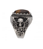 Anillo de Acero para Hombre OJO DE TIGRE de LISKA