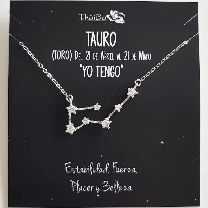Gargantilla para Mujer HORÓSCOPOS con CONSTELACIONES Plata y Circonitas ThaiBa