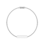 Tobillera Infinity Acero 316L con Placa Personalizable