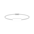 Tobillera Infinity Acero 316L con Placa Personalizable