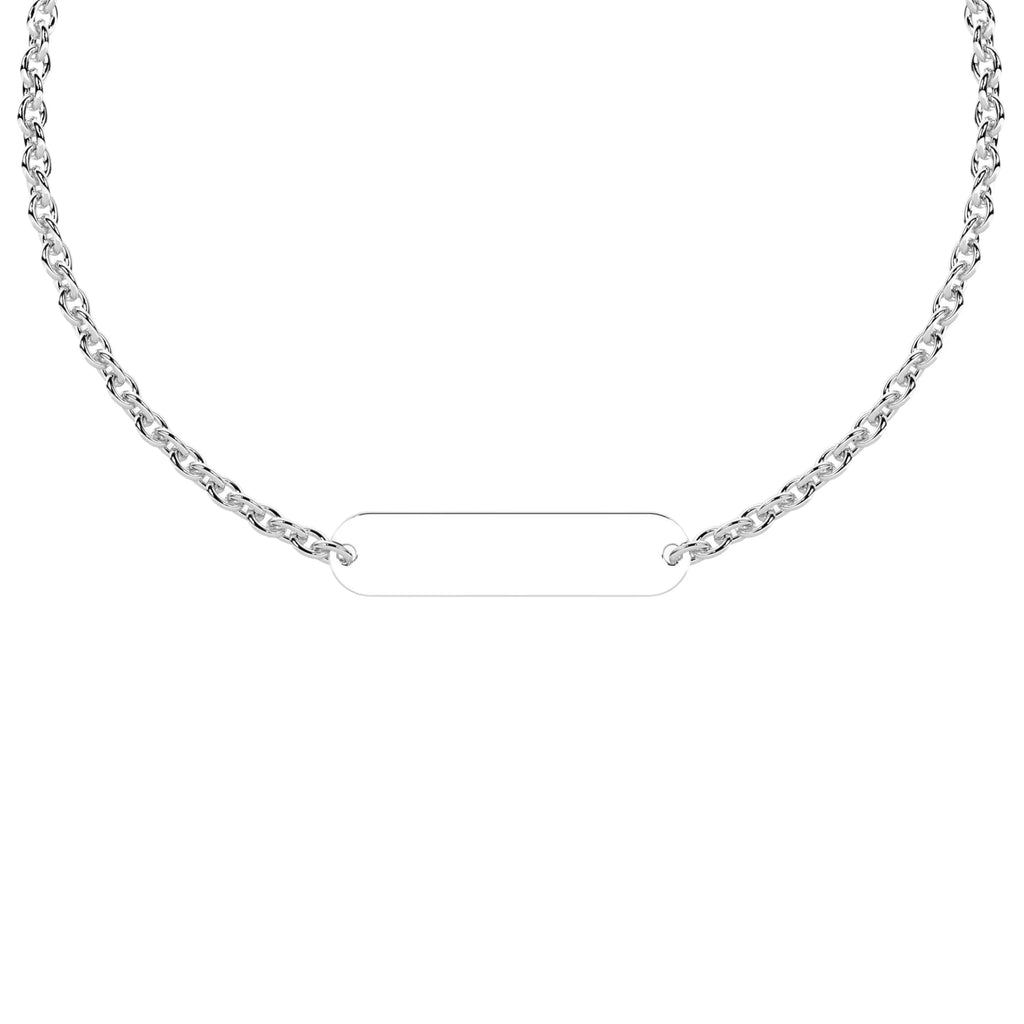 Tobillera Infinity Acero 316L con Placa Personalizable