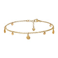 Tobillera Boho Shells en Plata Bañada en Oro