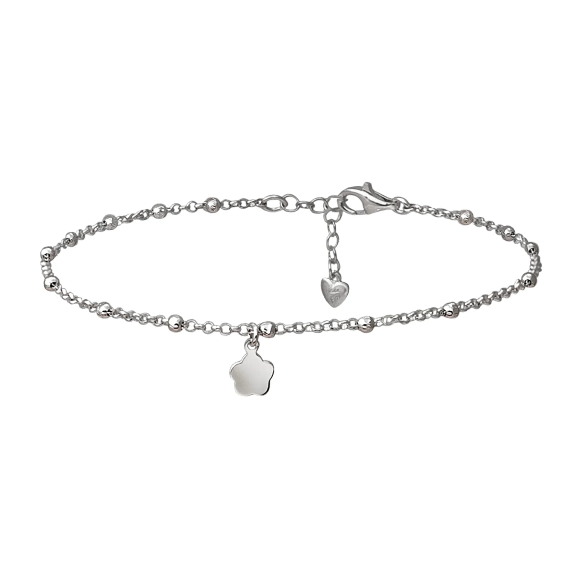 Tobillera Flower Charm en Plata de Ley 925