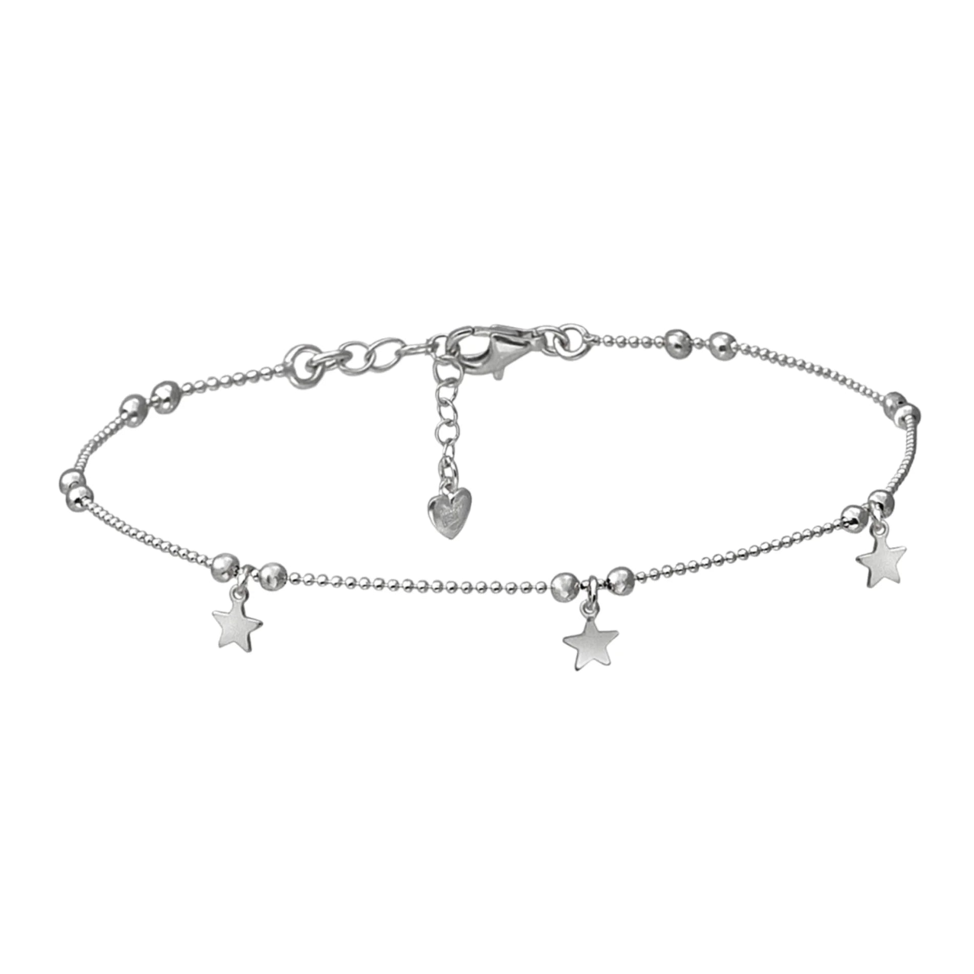Tobillera Estrellas en Plata de Ley 925