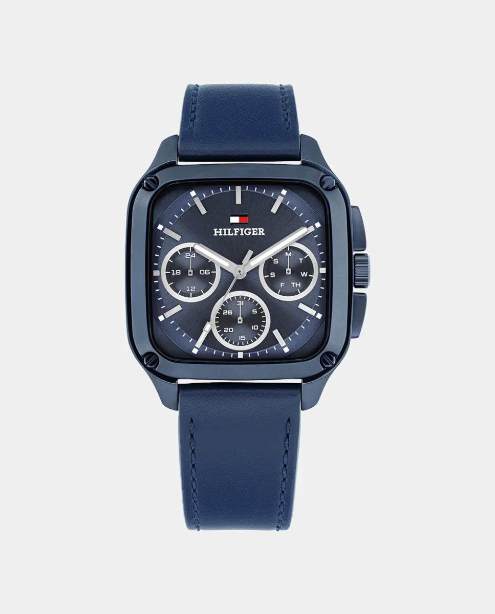 Reloj para Hombre Acero y Correa de Piel Azul Herald 1792219 Tommy Hilfiger